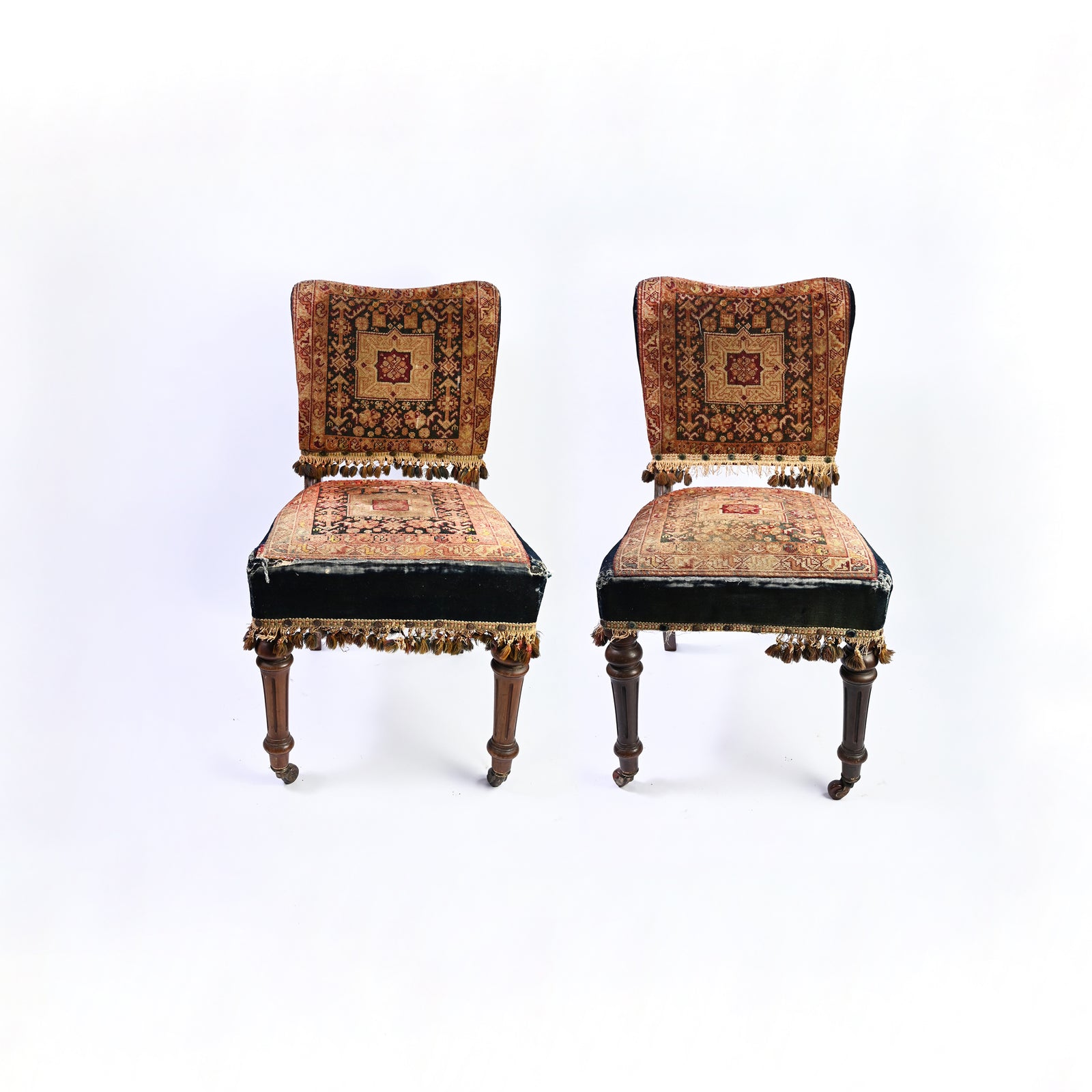 Charming Pair of Kilim dining chairs