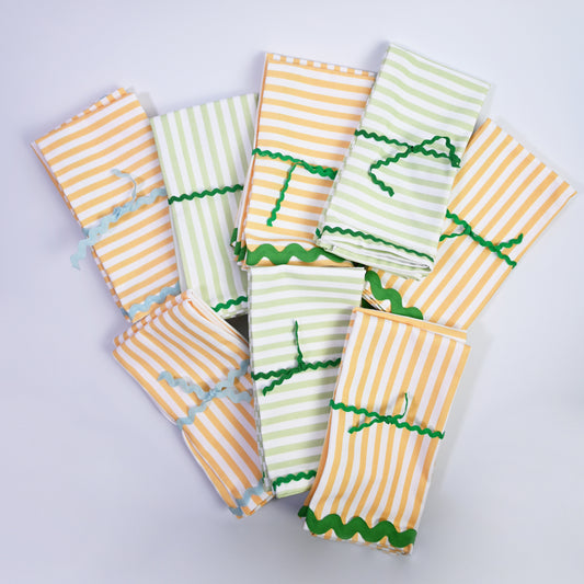 Handmade Stripy Cotton Napkins