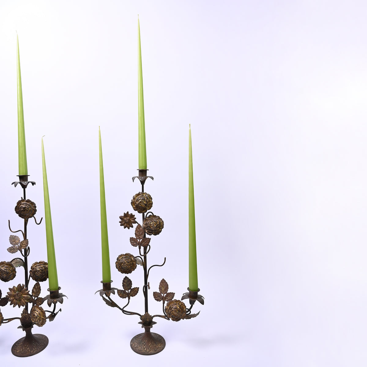 Pair of Brass and gold Candle Sticks