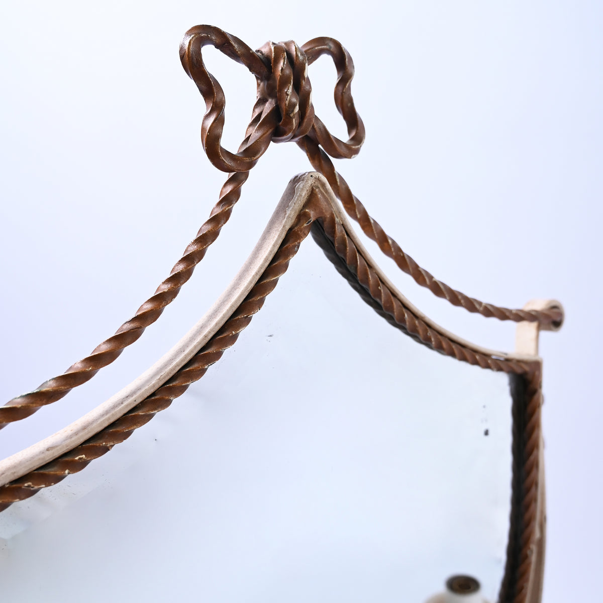 Rope Gilded Vanity Mirror with candle holder lights