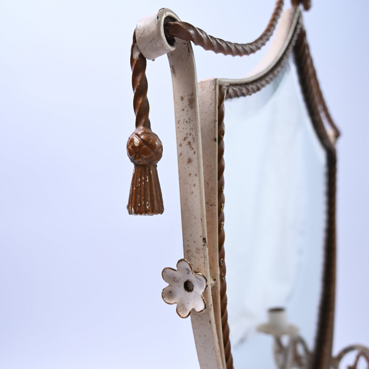 Rope Gilded Vanity Mirror with candle holder lights