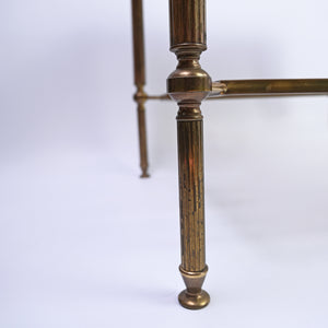 Elegant Brass and Smoked Glass Table