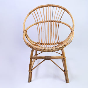 Pair of Small  Vintage Bamboo Chairs