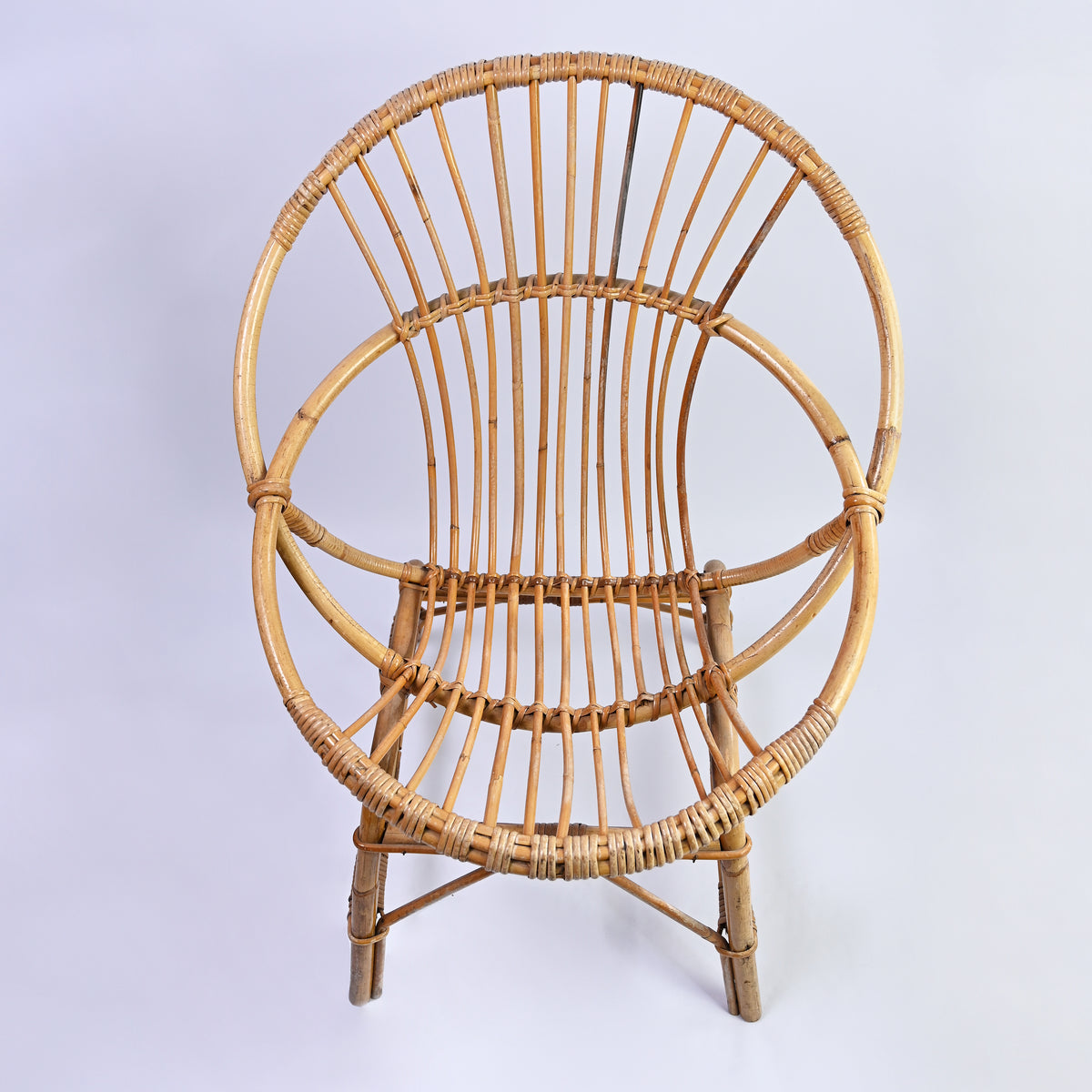 Pair of Small  Vintage Bamboo Chairs