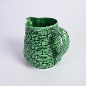 Jade Green Woven Ceramic Jug