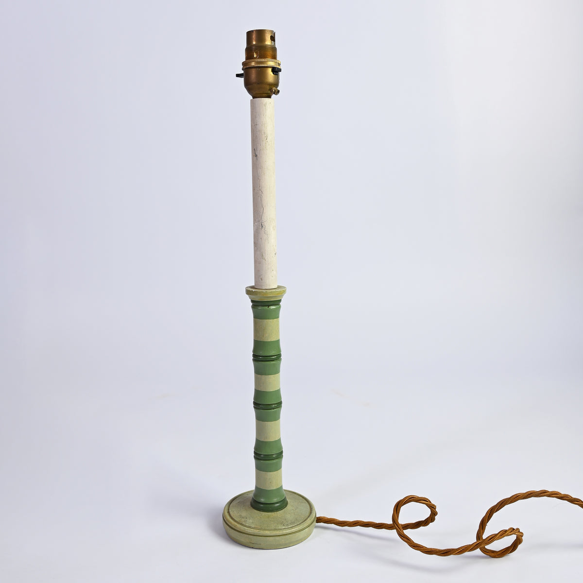 Striped Green Lamp Base
