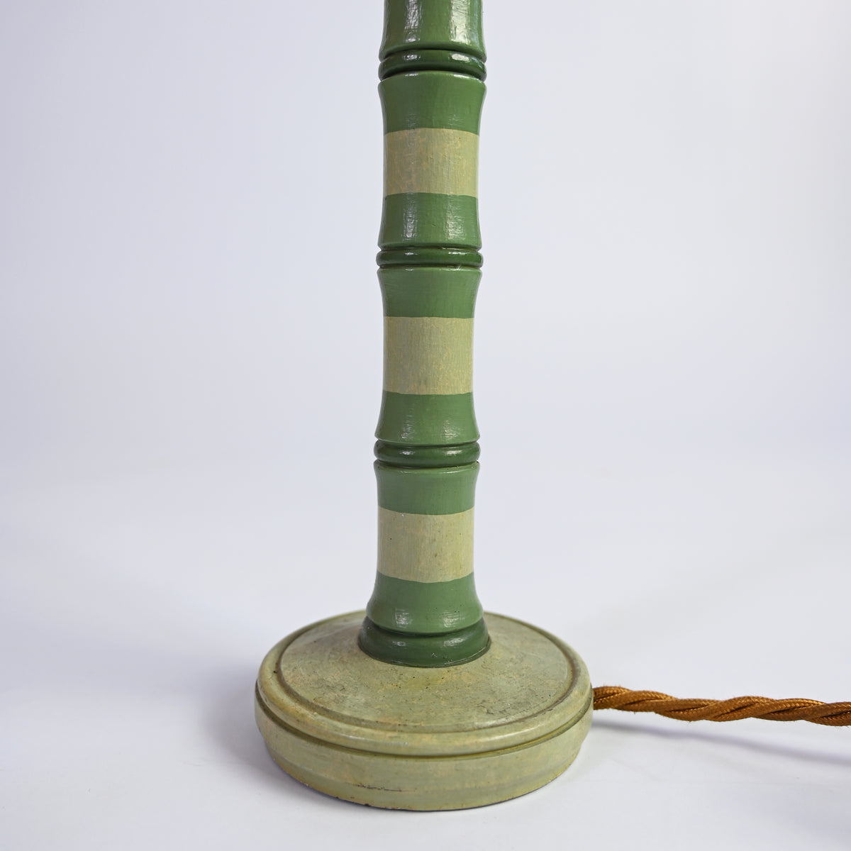 Striped Green Lamp Base