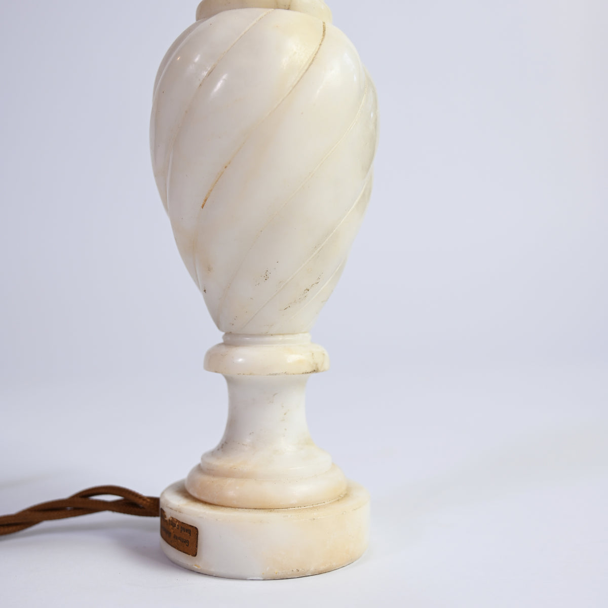 Twisted Marble Lamp Base