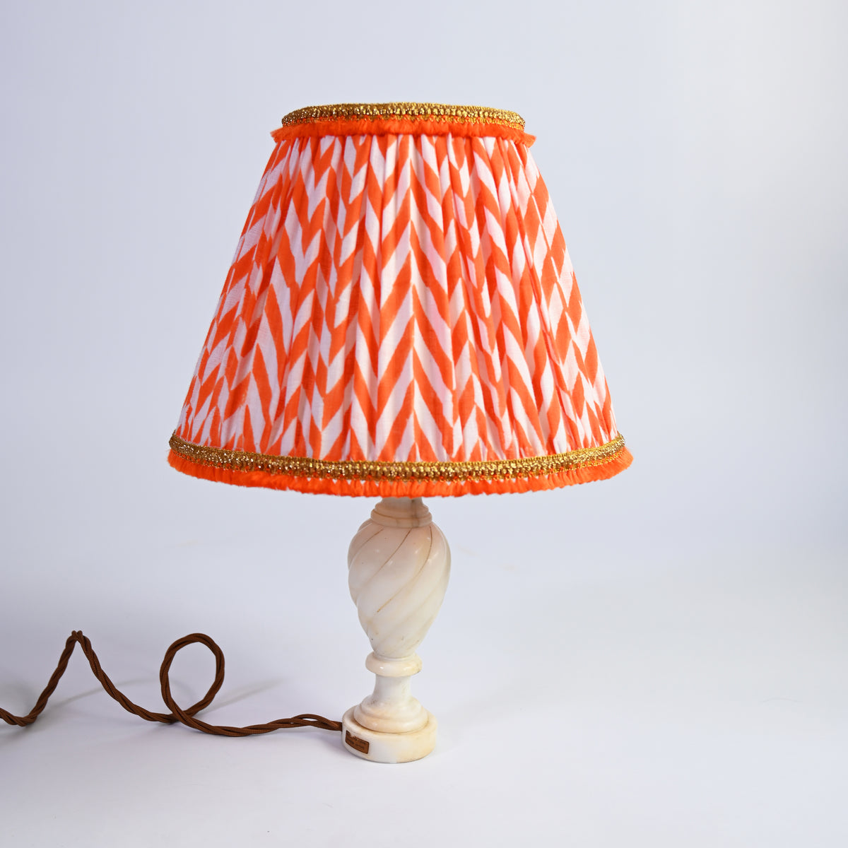 Twisted Marble Lamp Base