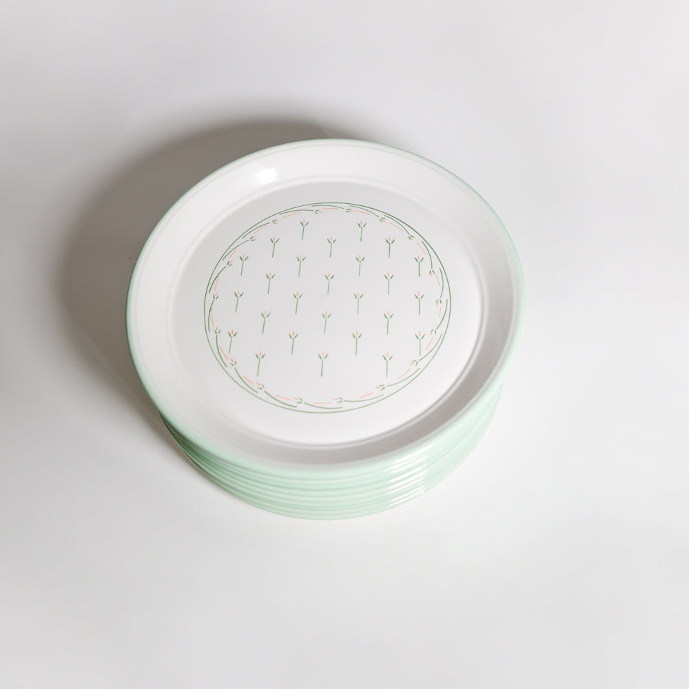 Set of Spring Vintage Floral Plates