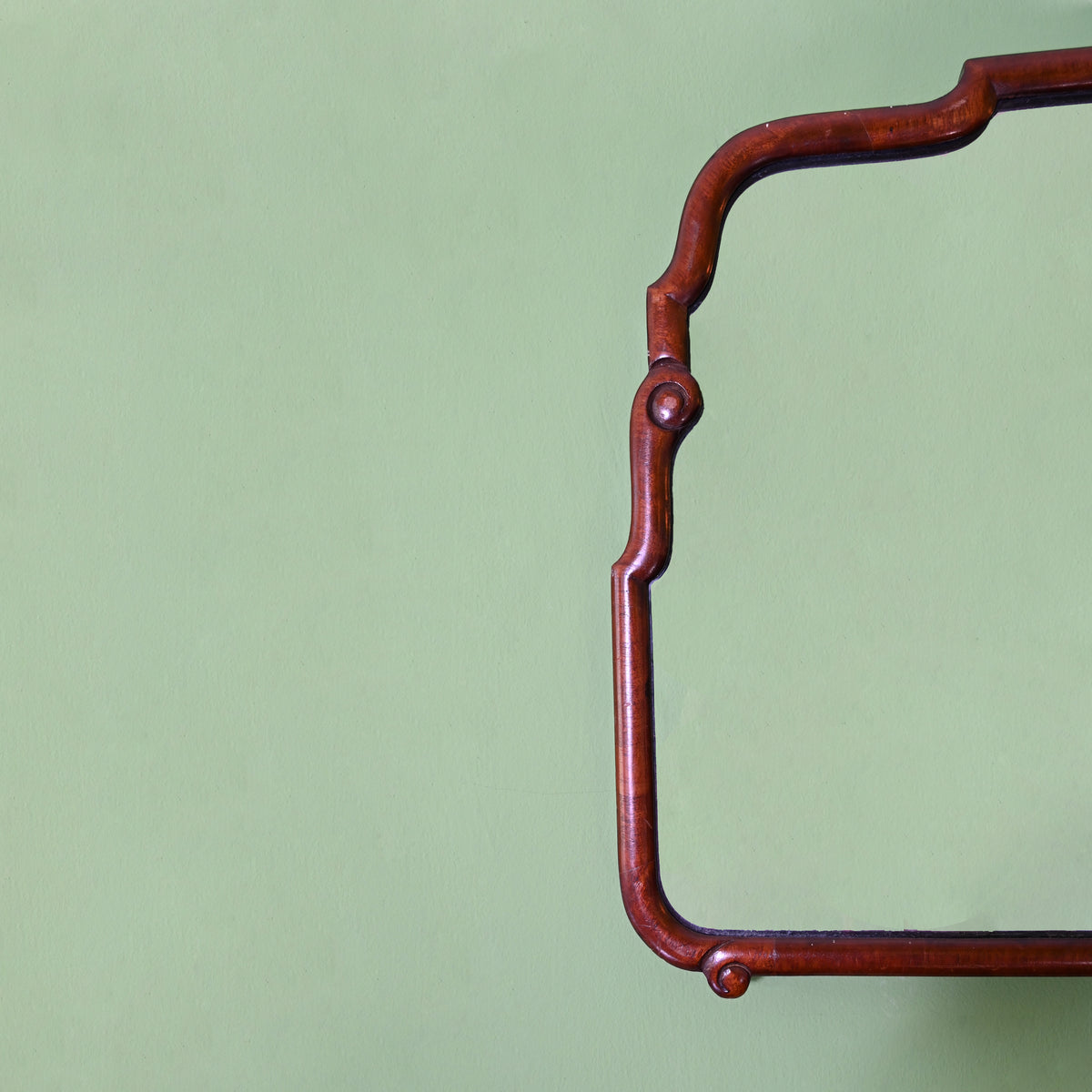 Walnut Scalloped Mirror