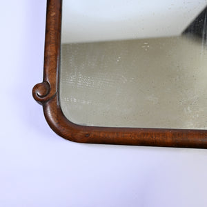 Walnut Scalloped Mirror