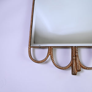 Pair of gilded twisted Rope Mirrors