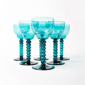 Vintage long stemmed Wine Glasses