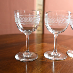 Small Trio Etched Glasses