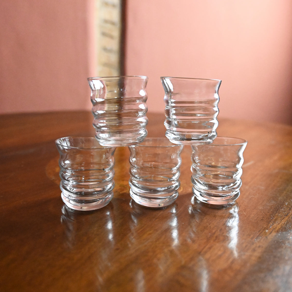 Ribbed Clear Shot Glasses
