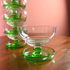 Uranium Green Dessert Glasses