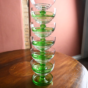Uranium Green Dessert Glasses