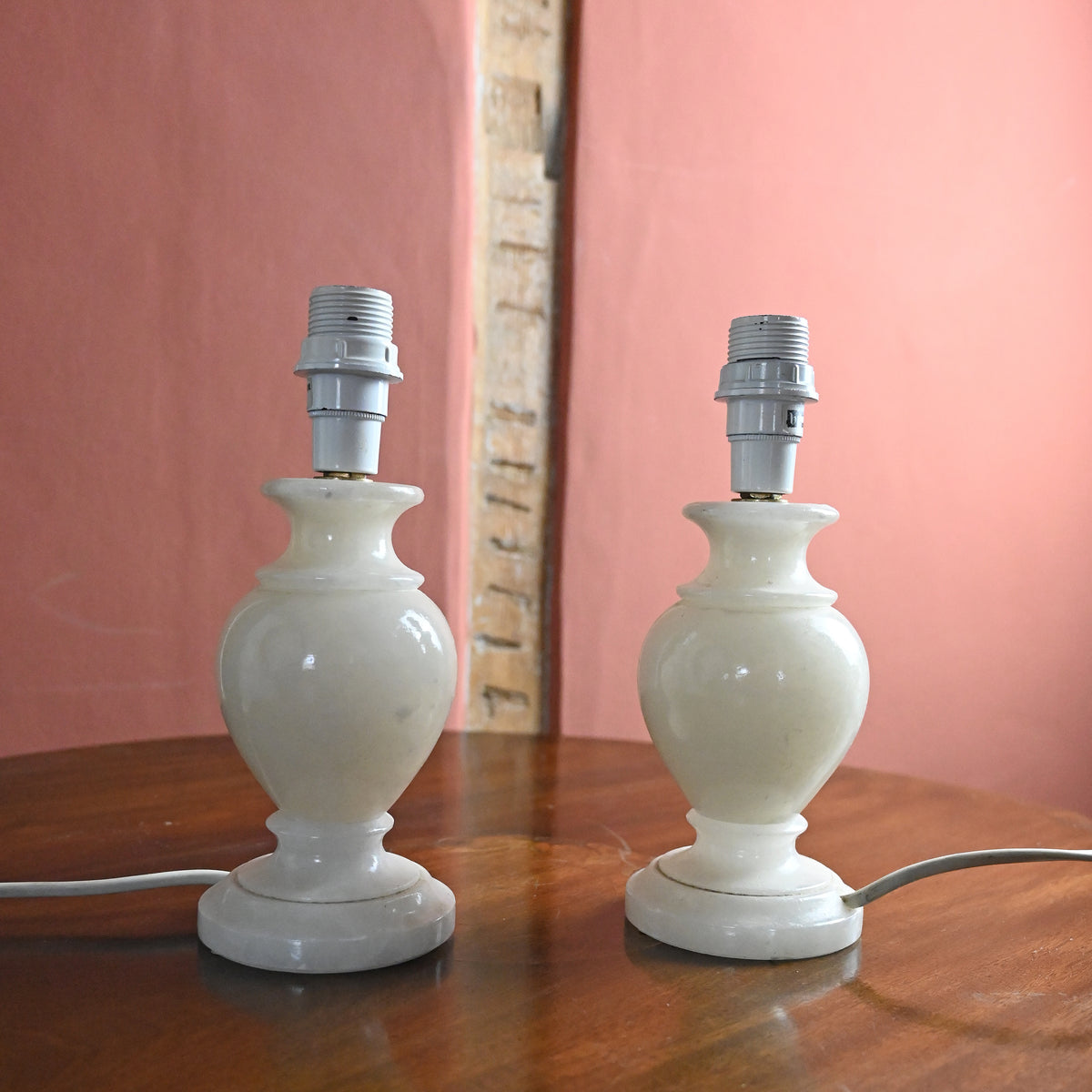 Pair of Marble table lamp bases