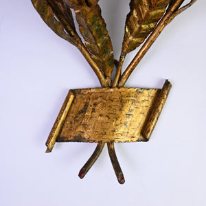 Gilt Floral Wall Sconces