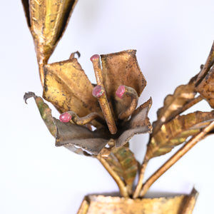 Gilt Floral Wall Sconces