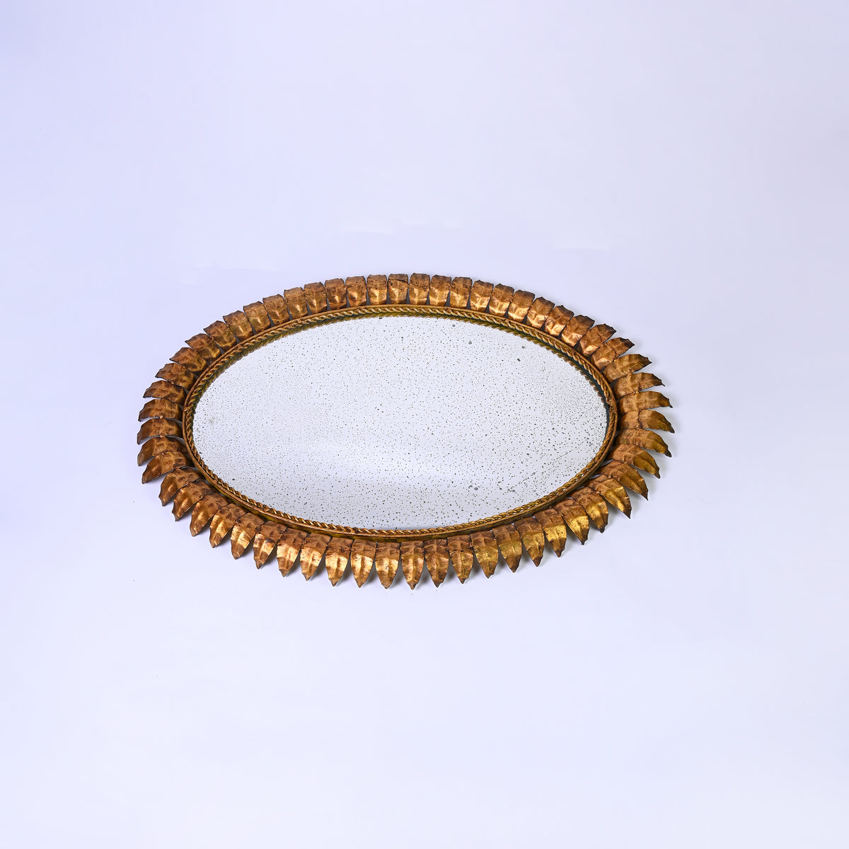 Gold Oval Sunburst Mirror