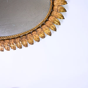 Gold Oval Sunburst Mirror
