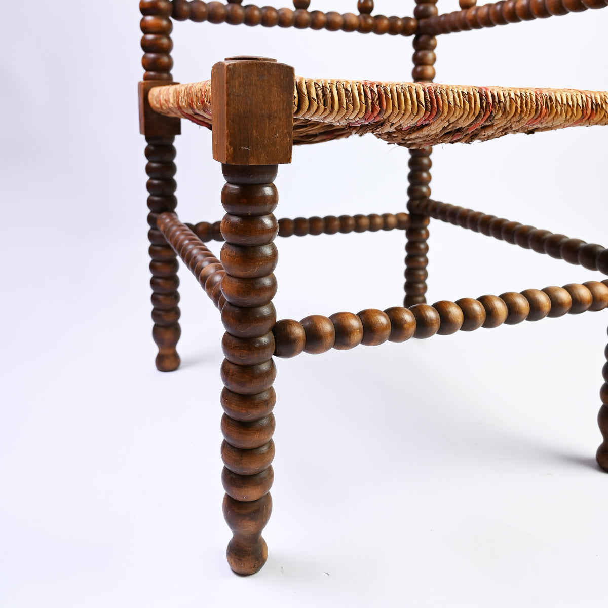 Red Stripped Bobbin Chair