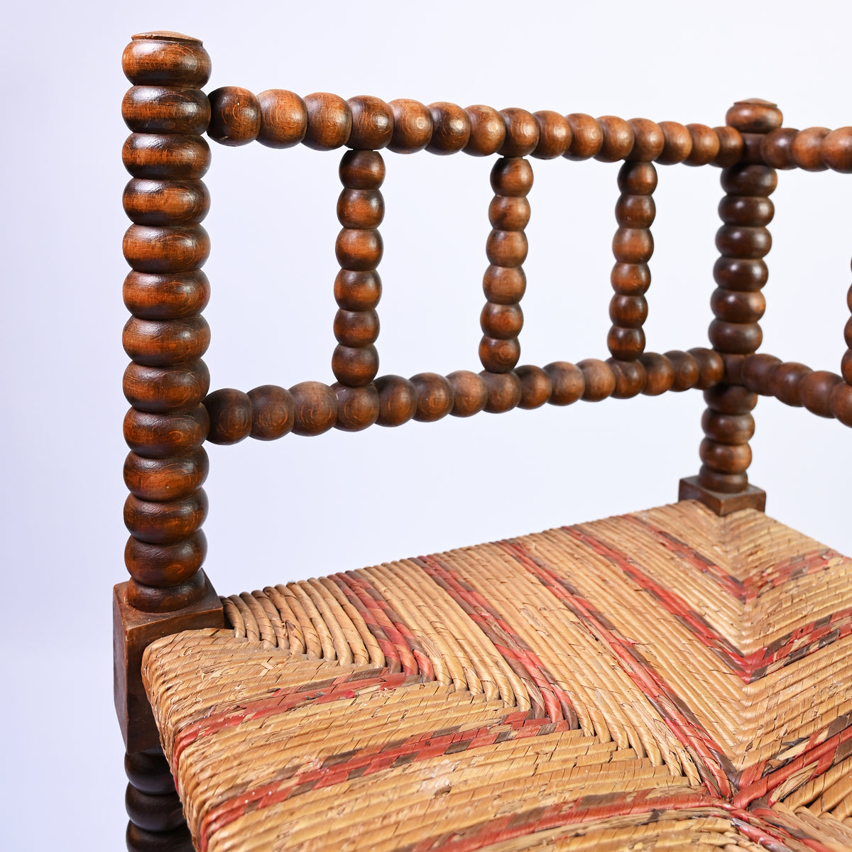 Red Stripped Bobbin Chair