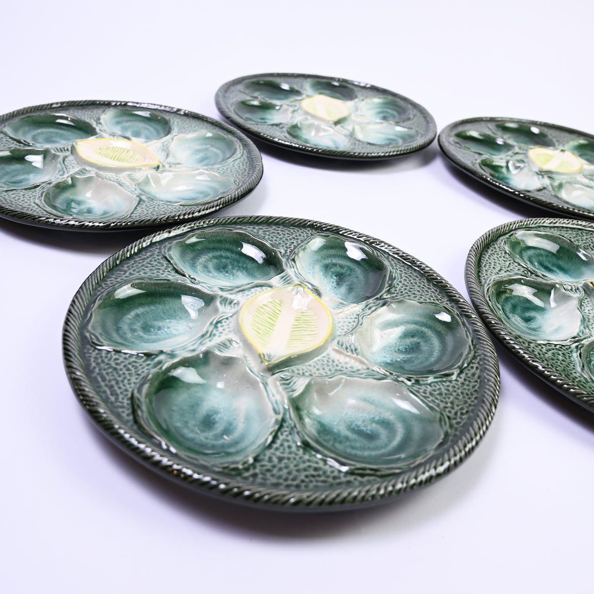Beautiful Majolica Oyster Plate
