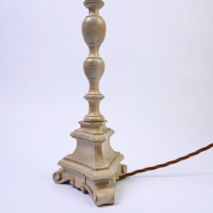 Carved Wooden Lamp Stand