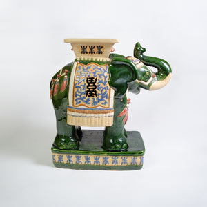 Magnificent Bottle Green Elephant Jardiniere.