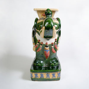 Magnificent Bottle Green Elephant Jardiniere.