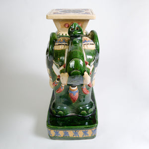 Magnificent Bottle Green Elephant Jardiniere.