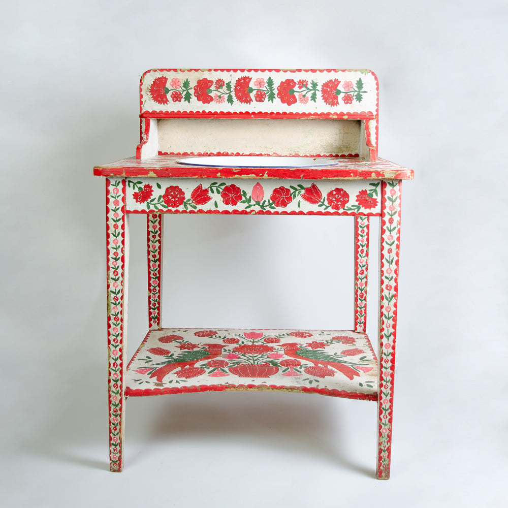 Swedish Folk Glazed Wash Stand