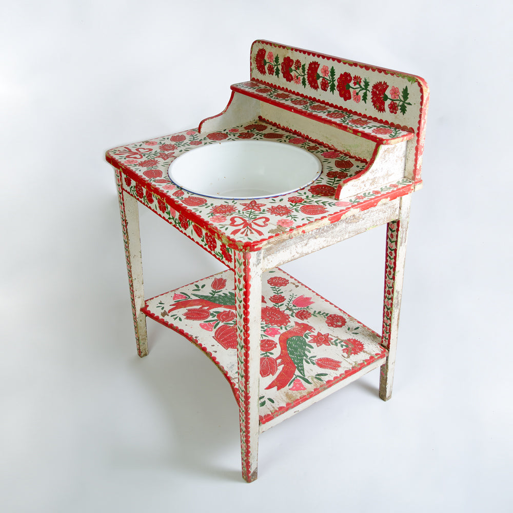 Swedish Folk Glazed Wash Stand