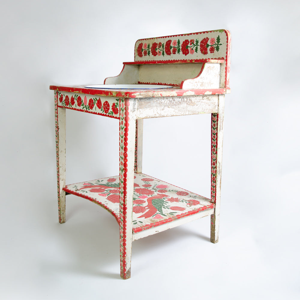 Swedish Folk Glazed Wash Stand