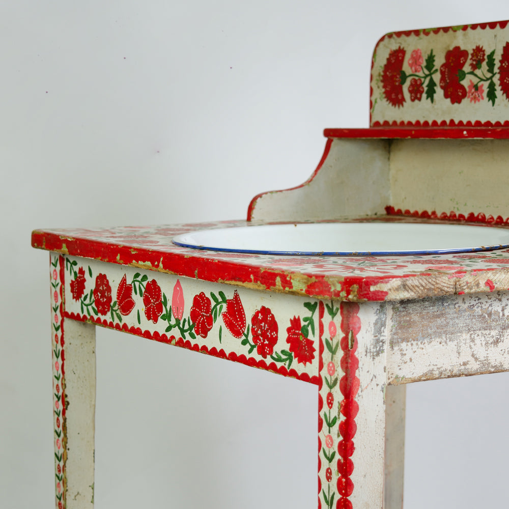 Swedish Folk Glazed Wash Stand