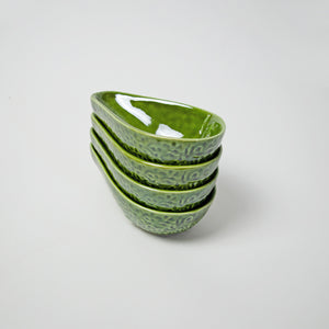 Four Avocado Serving Dishes
