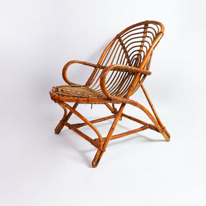 Set of Vintage Bamboo Armchairs