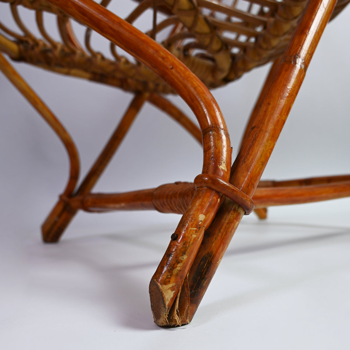 Set of Vintage Bamboo Armchairs