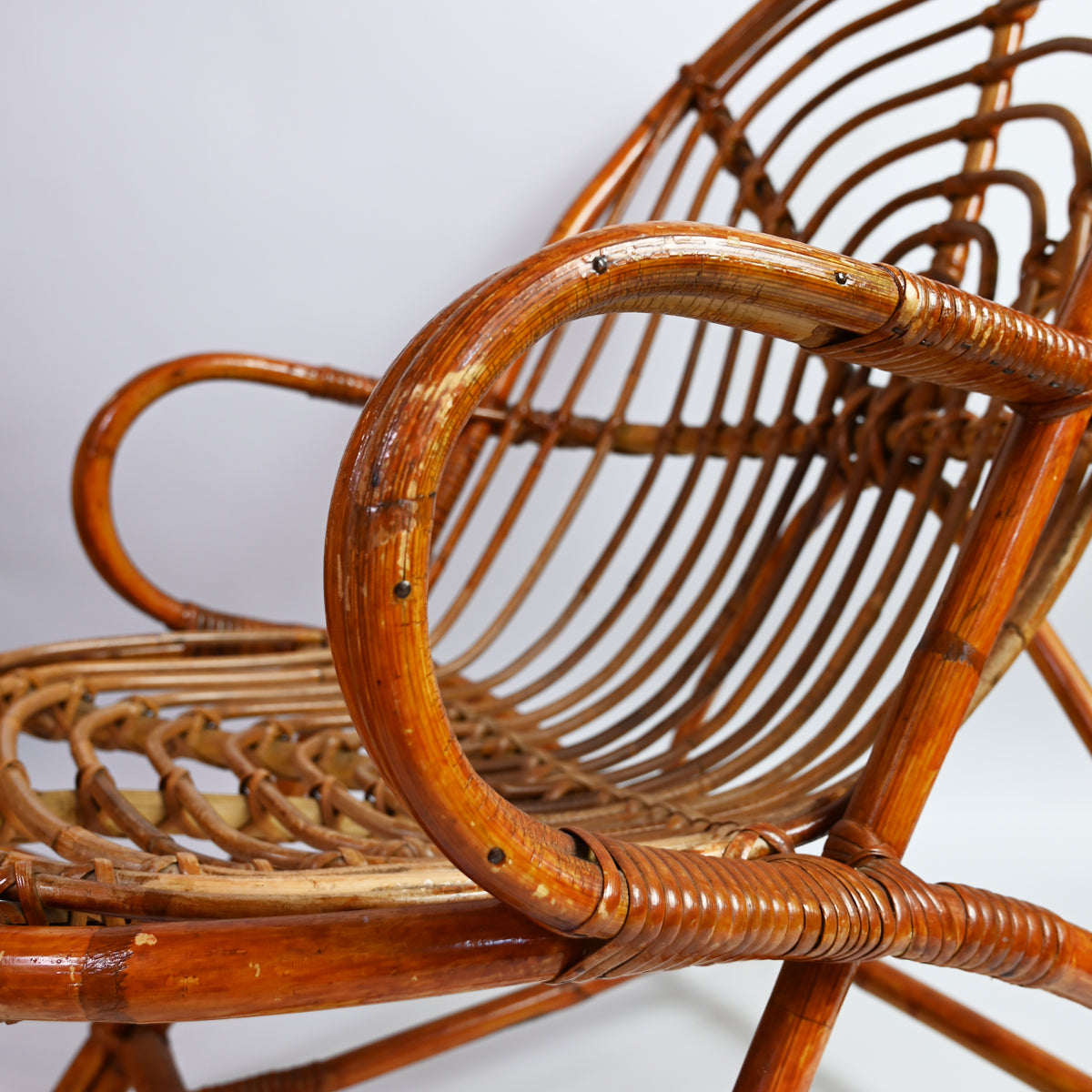 Set of Vintage Bamboo Armchairs