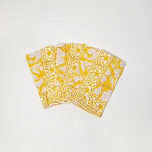 Vintage Cotton Block Print Napkins