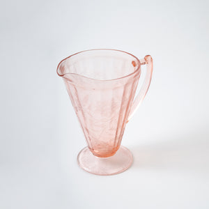 Coral Pink Etched Jug