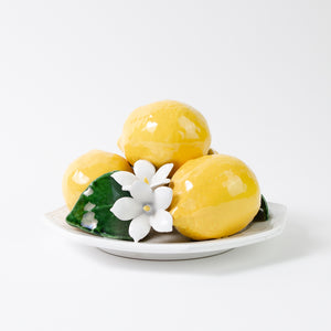 Plate of Vintage Italian Lemons