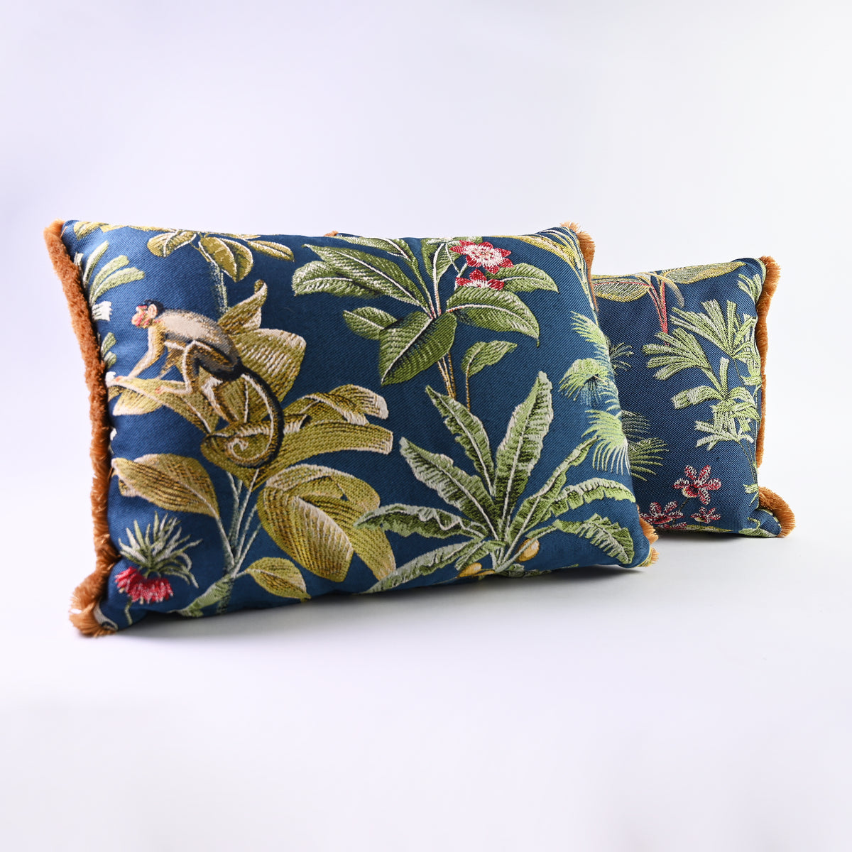 Luxiourious Teal Jungle Cushion