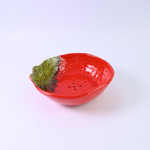 Strawberry Colander and Leaf Plate