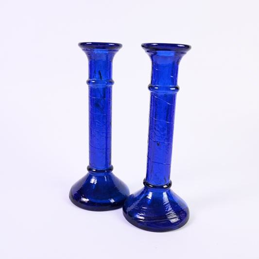 Medium Cobalt Blue Candlesticks
