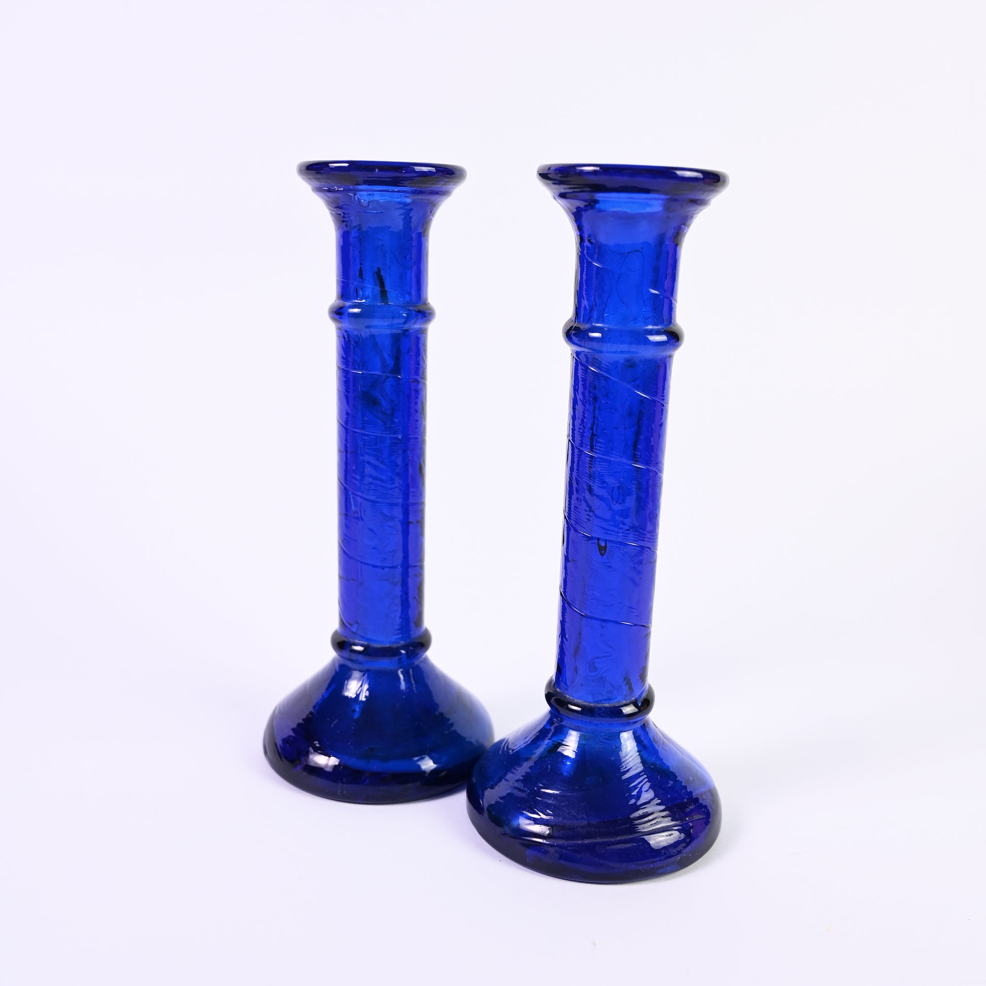 Medium Cobalt Blue Candlesticks