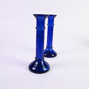 Medium Cobalt Blue Candlesticks